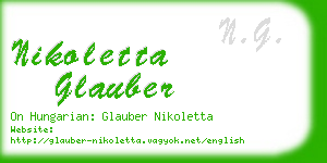 nikoletta glauber business card